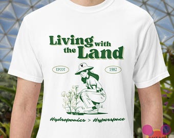Living With the Land EPCOT-shirt: comfortkleuren Disneyworld-T-shirt van biologisch katoen