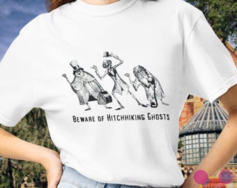 Beware of Hitchhiking Ghosts Haunted Mansion Shirt | Comfort Colors Cozy Tee | Park Day Threads