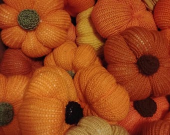 Fall Decor Knit Pumpkin