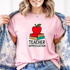 Teacher Appreciation Apple and Books Clipart – PNG Digital Download