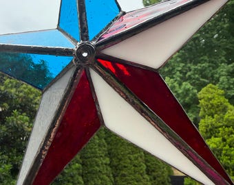 American flag 3D lone star custom stained glass window / wall hanging / Stars & Stripes / Patriotic Gifts / 4th of July / Light catcher