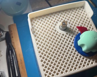 Stained glass grinding- finger saver.  Glass grinding tool. Glass polishing tool.  Finger protector. Small glass grinding.  Glass clamping.