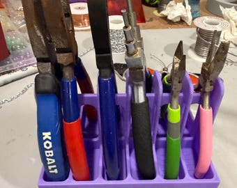 Plier holder, craft pliers holder, stained glass plier holder, jewelry pliers, beading pliers, wirecraft, floral, RC cars, leather craft