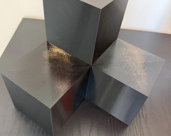 Stained glass wind spinner soldering jig / holder, 90 Deg angles. 4x4 inch faces, 8x8x8. Black only- see other listing for color variations.
