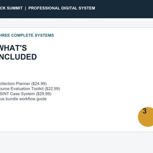 Three complete analyst systems included