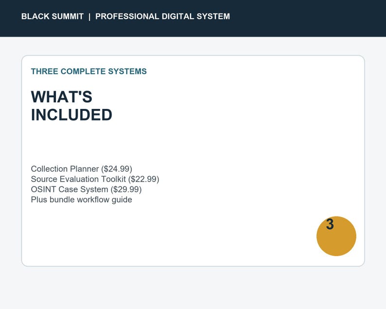 Three complete analyst systems included