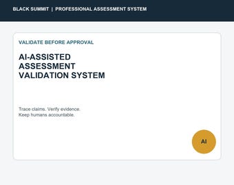 AI Security Assessment Validation Workbook | Claim Verification, Evidence Log, Human Review and Corrective Action System