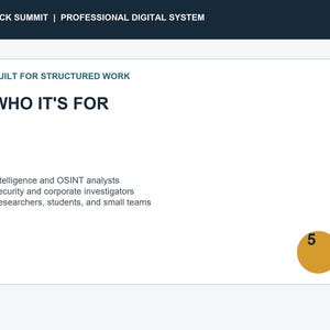 For analysts investigators researchers students and small teams