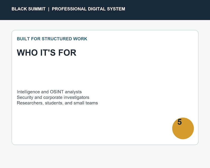 For analysts investigators researchers students and small teams