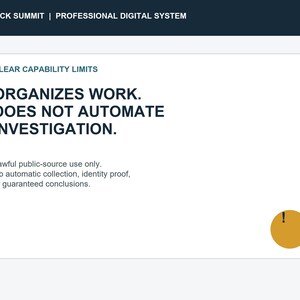 Organizational tools do not automate investigations