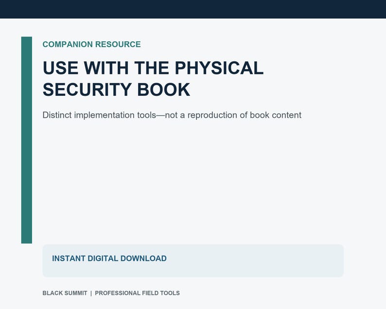 Practical application companion to physical security expertise