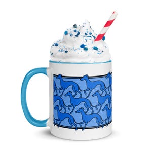 Whippet Weave - Whippet Pattern Coffee Mug Blue