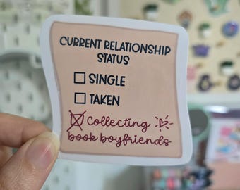 Book Boyfriend Sticker: Funny Romance Reader Laptop Decal
