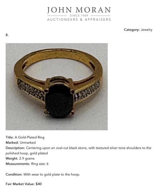 Gold Plated Costume Jewelry Ring