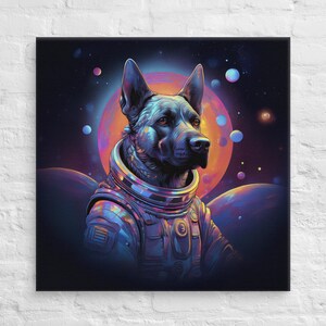 Malinois in Space - on Canvas