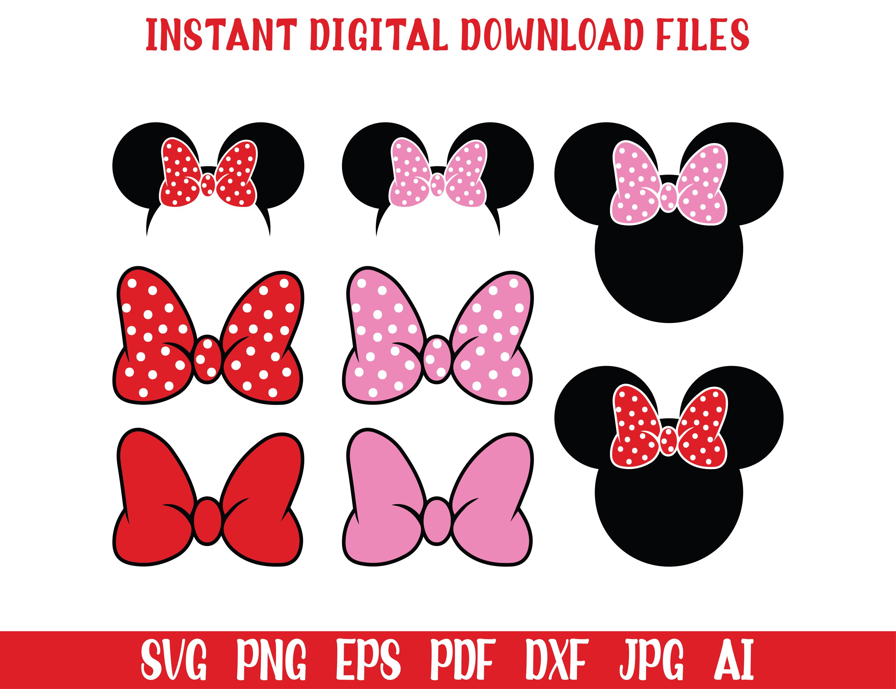 Lazo para el pelo de Minnie Mouse • Coletero • Diadema con nudo •  Accesorios para el pelo Mini Me, image size:3000x2307