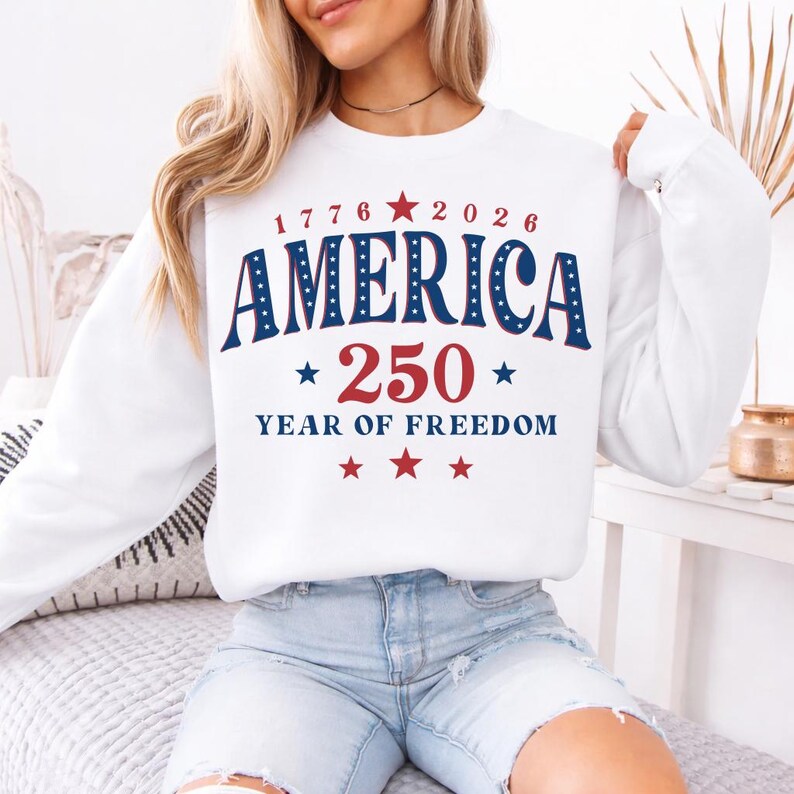 Gráfico retro americano de 250 años de libertad en Estados Unidos, 250 años de América, 250 aniversario de EE. UU. retro 2026 png, gráfico patriótico del 4 de julio imagen 1