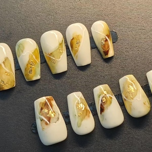 Luxury Bridal Press On Nails: Handmade Wedding Nail Set