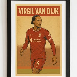 Virgil Van Dijk Liverpool FC Art Print