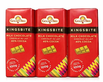 Kingsbite Milk Chocolate Bar – Pack of 3 - Golden Tree Chocolate