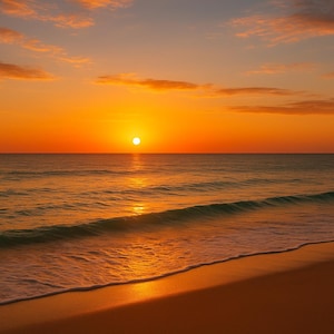 Tropical Beach Sunset Wallpaper | Ocean Sunset Desktop Background | Digital Download