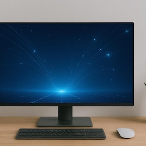 Digital Cyberspace 4K Wallpaper – Futuristic Tech Grid Background for Desktop