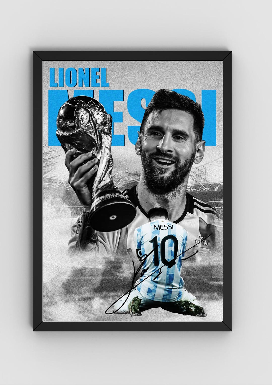 リオネル・メッシ ワールドカップポスター：サッカーレジェンドの寝室