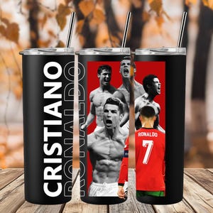 Ronaldo Soccer Tumbler Wrap Design: 20oz Skinny Tumbler (PNG Digital Download)