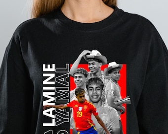 ラミン・ヤマル サッカーグラフィック、フットボールTシャツデザイン（PNGデジタルダウンロード）