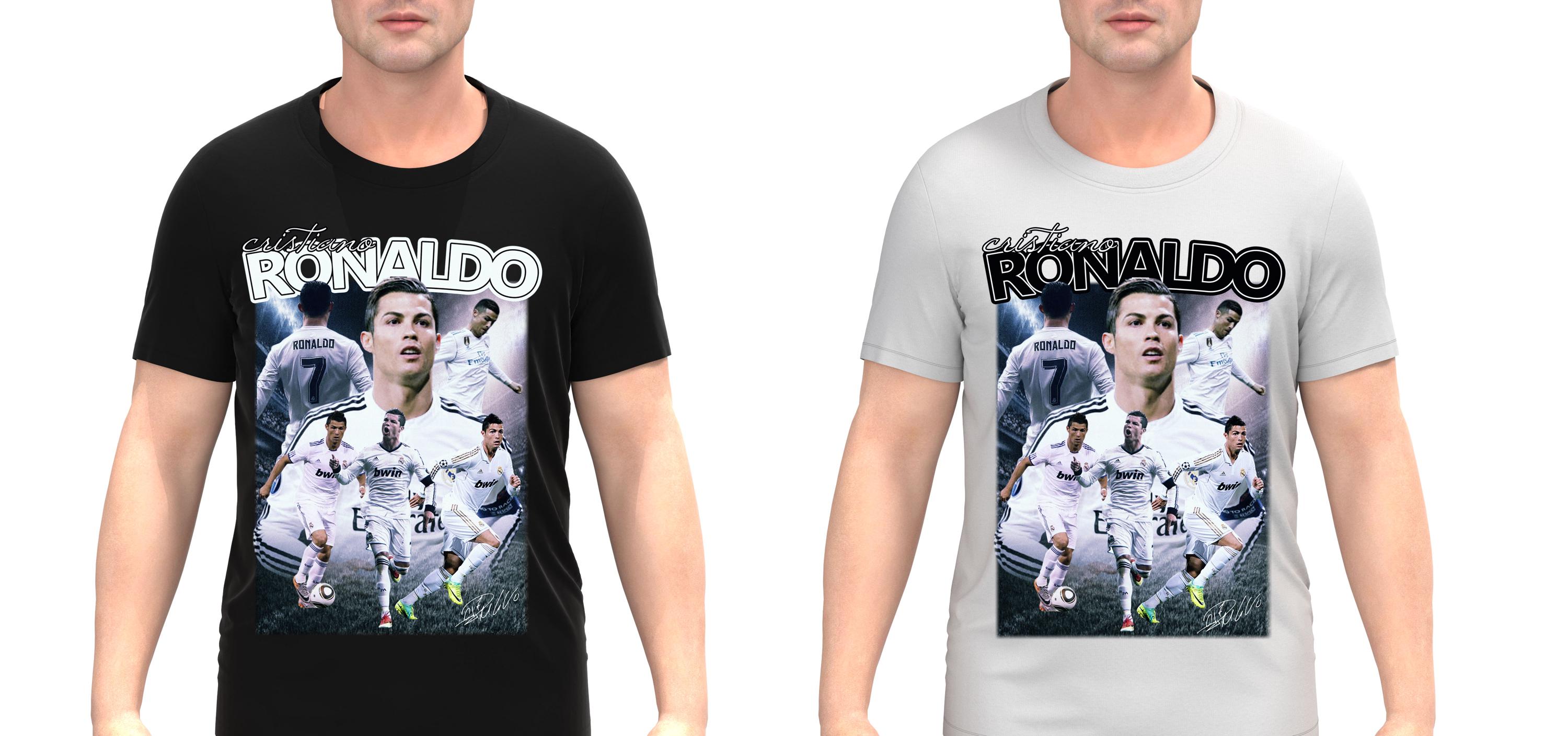 レトロなクリスティアーノ・ロナウドのサッカーTシャツデザイン：90