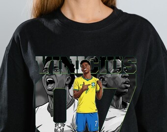 Vini Jr Comic World Cup 2026 Shirt Design Png, World Cup 2026 Soccer T-Shirt, World Cup Gift for Men, FIFA World Cup 2026 Shirt Design.