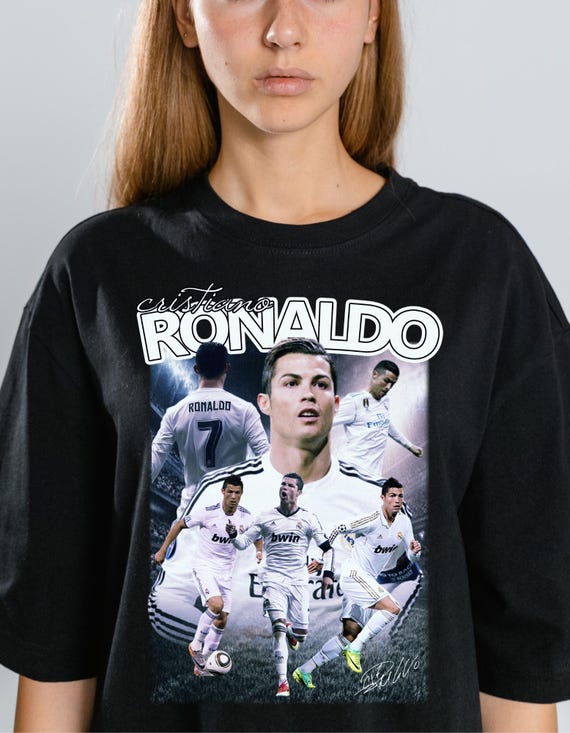 レトロなクリスティアーノ・ロナウドのサッカーTシャツデザイン：90