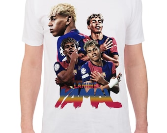 Retro 90er Jahre Lamine Yamal T-Shirt Motiv: Fußball DTF Transfer (PNG Digital Download)