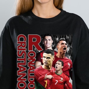 Retro 90s Ronaldo Soccer T-Shirt Design: PNG Digital Download