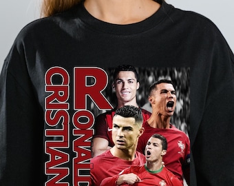 Retro 90s Ronaldo Soccer T-Shirt Design: PNG Digital Download