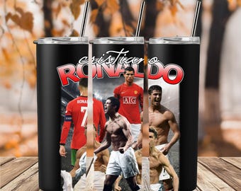 Ronaldo Soccer Tumbler Wrap Design (PNG Digital Download)
