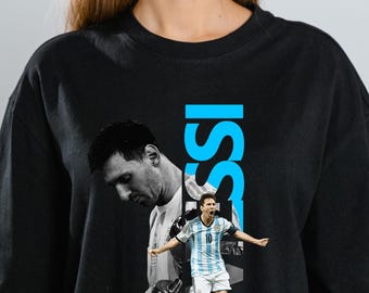 Diseño gráfico de camiseta de fútbol de Lionel Messi: descarga digital PNG