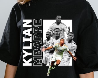 Mbappe Fußball Grafik: Streetwear T-Shirt Design (PNG Digital Download)