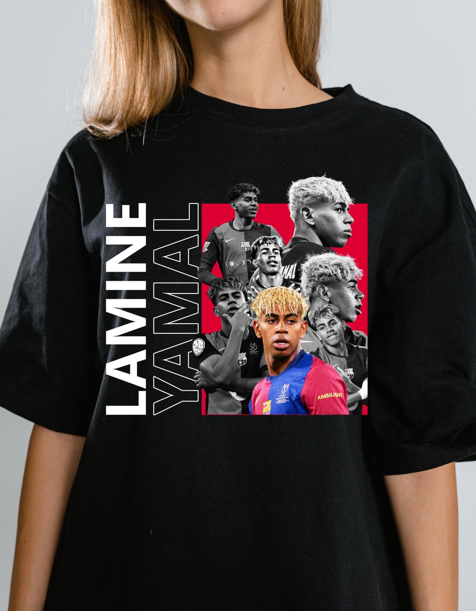 Lamine Yamal Soccer Graphic: Football Streetwear T-shirt Design
