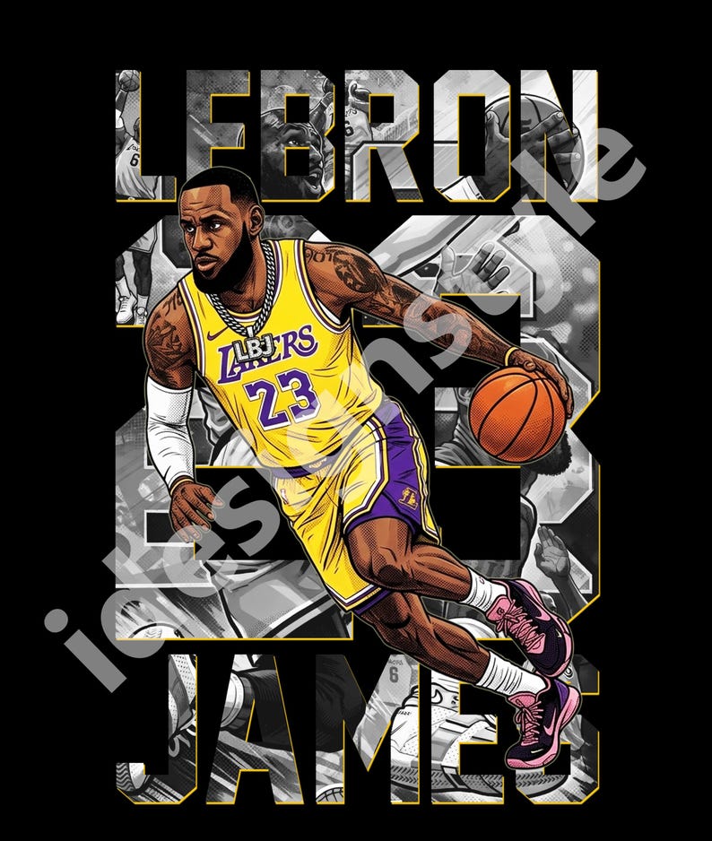 Lebron Lettering Lebron James Comic Basketball Design (digital Download) - Etsy