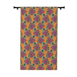 Vibrant Floral Blackout Curtain Colorful Home Decor Bohemian Style Living Room Art Accent Dopamine Decor Maximalist Aesthetic Modern Design