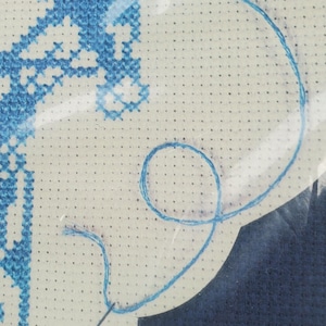 Charles Craft  cross stitch fabric Navy Blue 14 count aida cloth 12 by 18 inches never opened