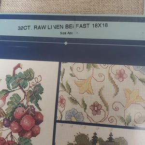 Kruissteekstof 100 procent linnen 32 count ruw linnen Belfast linnen doek 18 x 18 inch Bucilla Zweigart