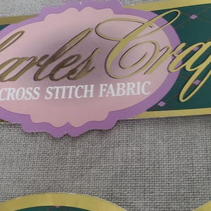 Cross stitch fabric 100 percent linen 32 count Natural Linen cloth 18 inch by 24 inches Charles Craft