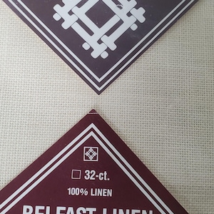 Zweigart kruissteek 52 procent katoen en 100 procent linnen crème 32 count Belfast linnen doek 18 x 18 inch, nooit geopend