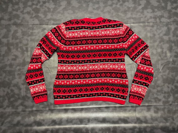 Vintage Holiday Christmas Sweater Argyle - image 5
