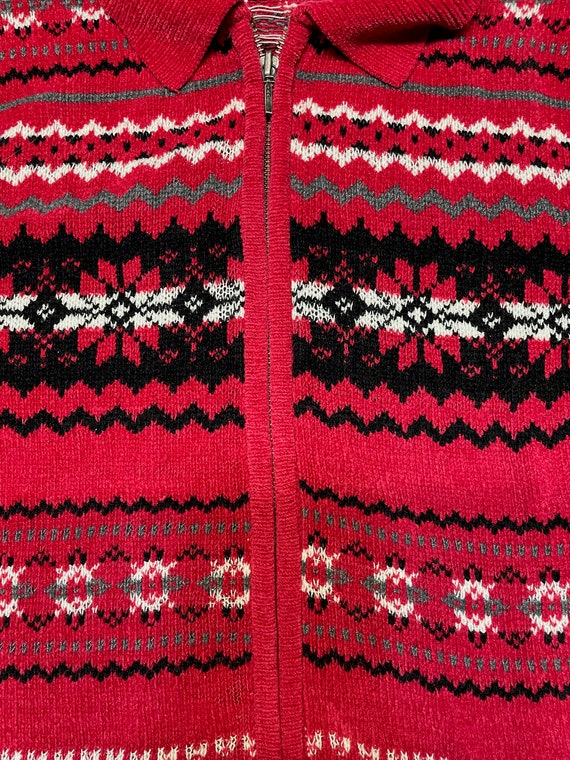 Vintage Holiday Christmas Sweater Argyle - image 2