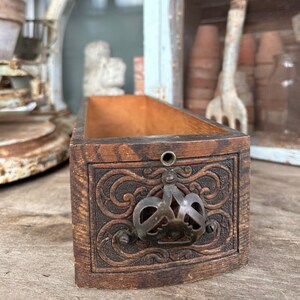 Sweet Storage drawer /  metal handle / sewing machine drawer / vintage  / Distressed finish sewing drawer / vintage storage # 2