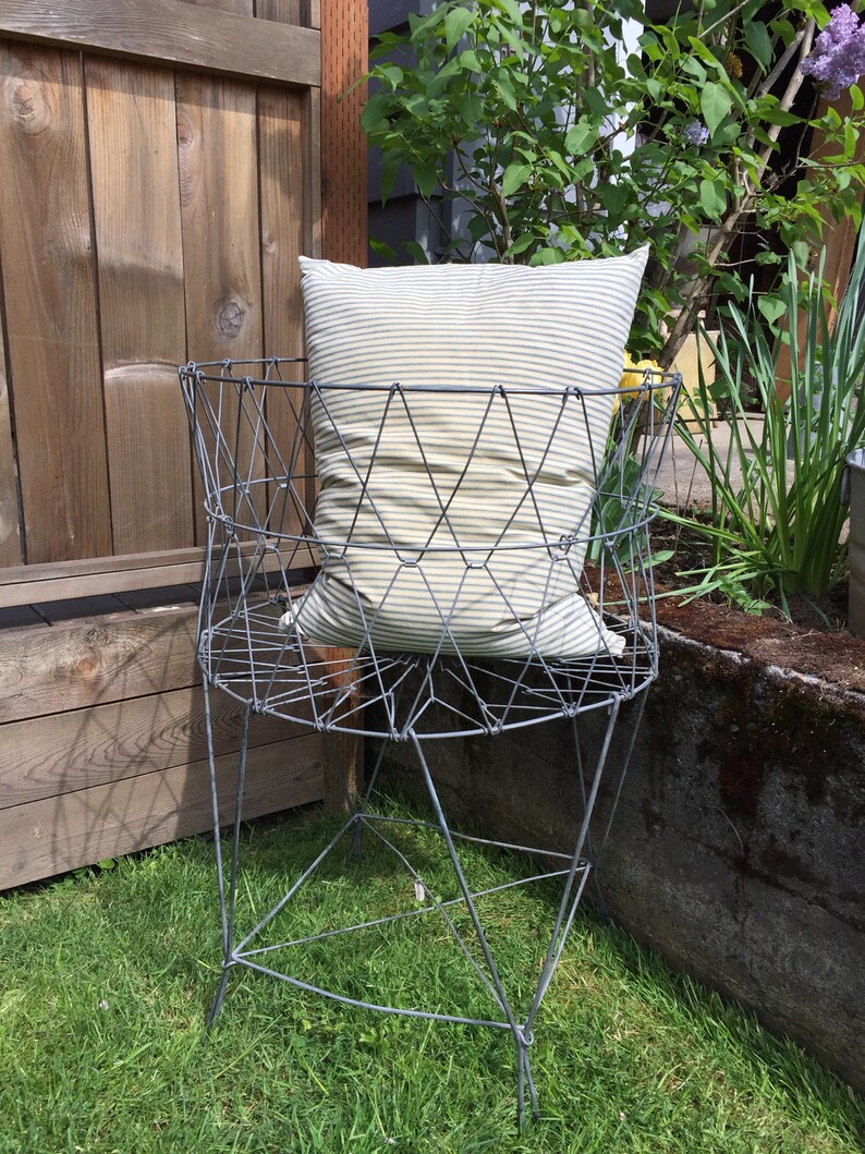 Vintage Wire Collapsible Laundry Basket By Allied Prod Co Easy Folding For Storage