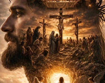 The Journey of Grace Crucifixion and Resurrection Empty Tomb Biblical Narrative, ( Digital Download )